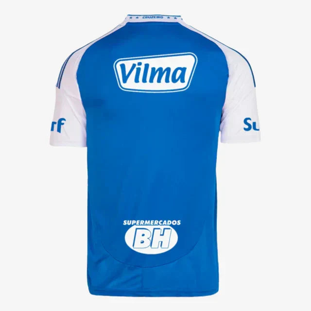 Cruzeiro Adidas 2025/26 Home Jersey with Sponsor Logos