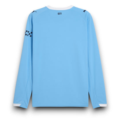 Manchester City Player Home Jersey 2025/26 Long Sleeve